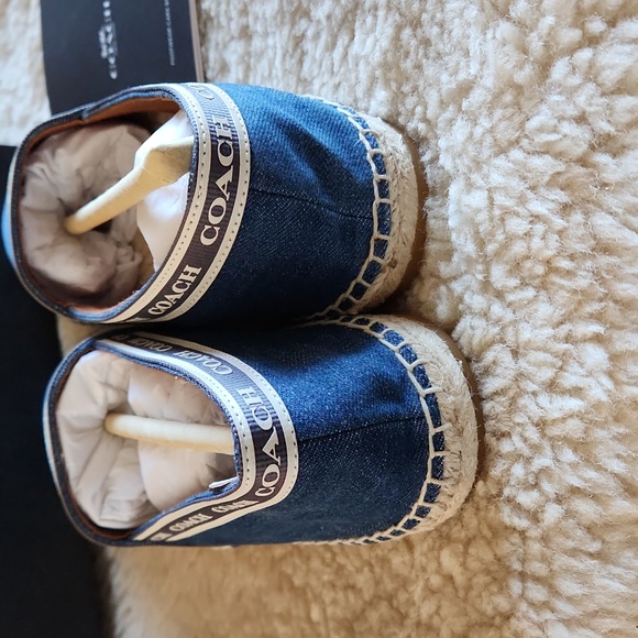 Adorable NWT IOB Coach Corrie Denim Espadrilles Slip-ons 💙 - Picture 8 of 16